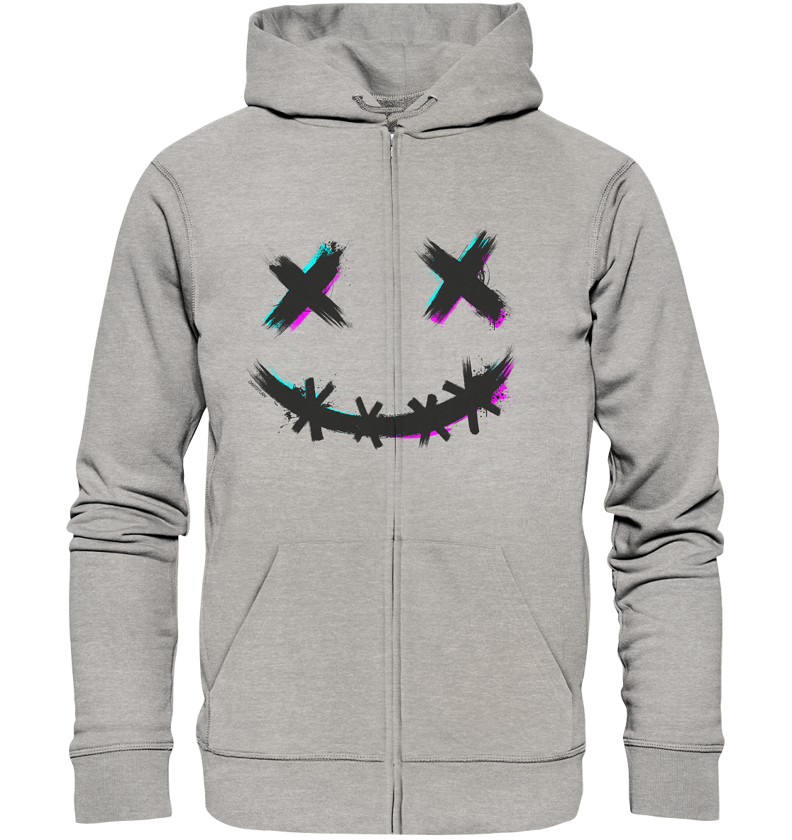 DartSturm - Scary Smile Schwarz - Organic Zipper