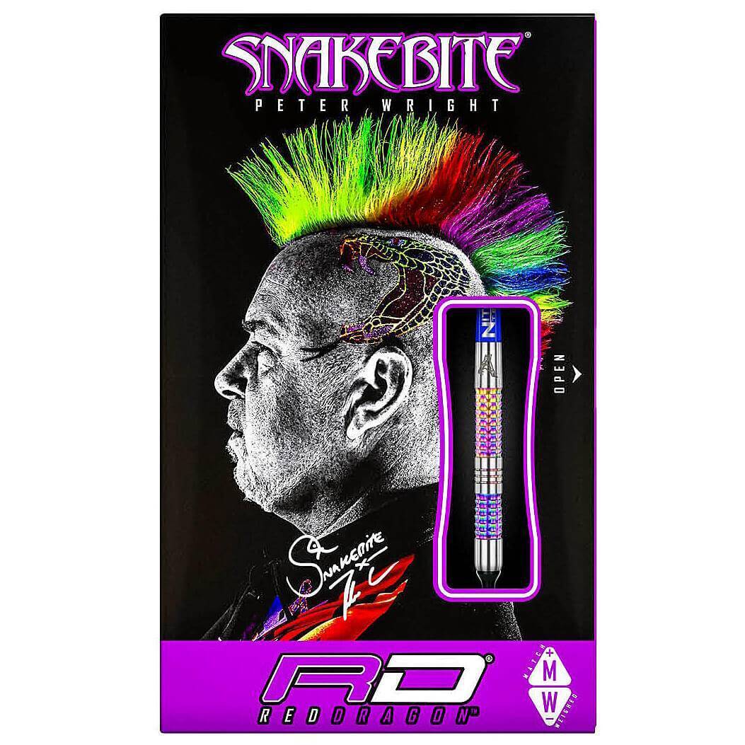 Reddragon-Peter-Wright-Mamba-Rainbow-Softdart-Snakebite-Verpackung Red Dragon - Peter Wright - Mamba Rainbow - Softdart