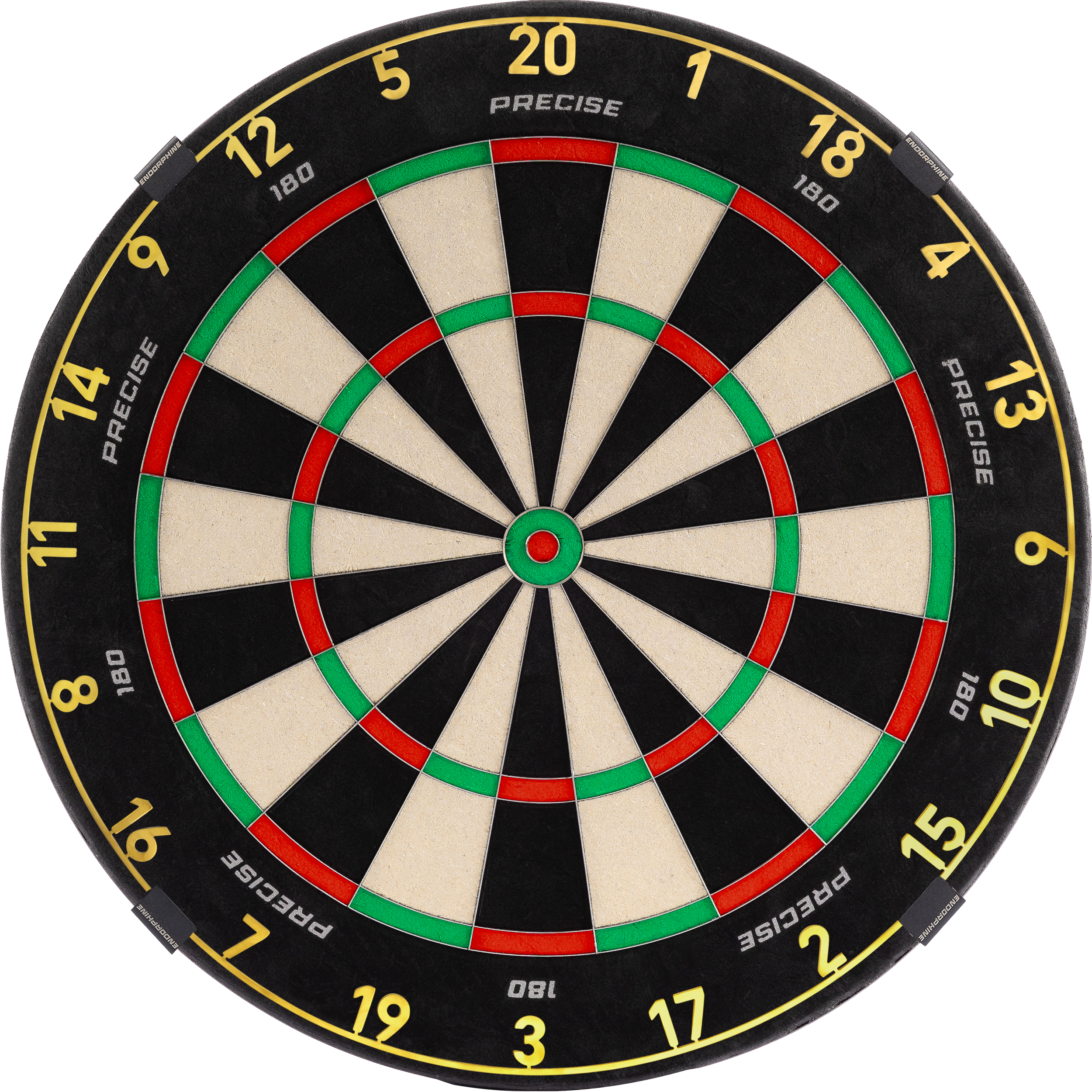 Precise180 - Endorphine Dartboard mit Lasercut Zahlenring Precise180 - Endorphine Dartboard mit Lasercut Zahlenring