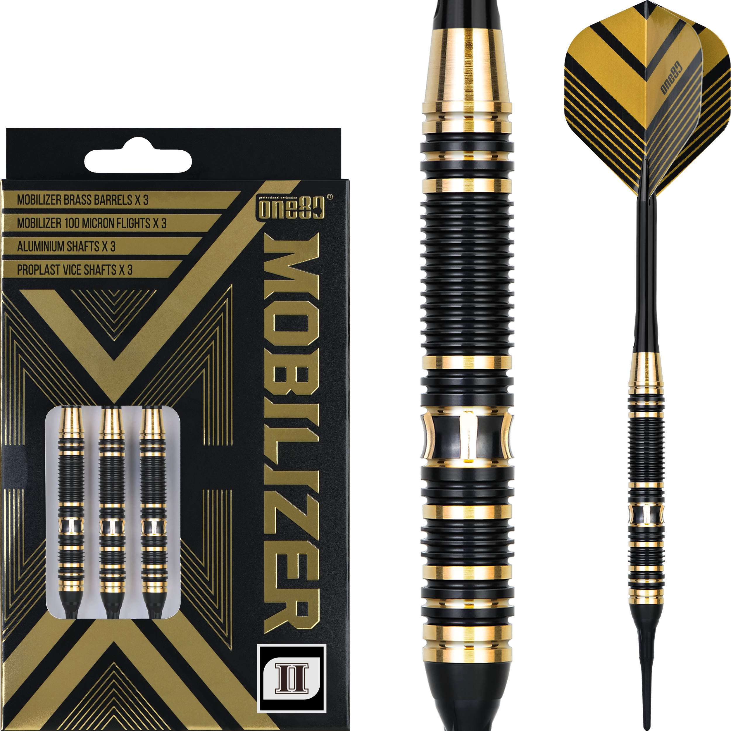 One80 - Mobilizer 02 Brass - Softdart One80 - Mobilizer 02 Brass - Softdart