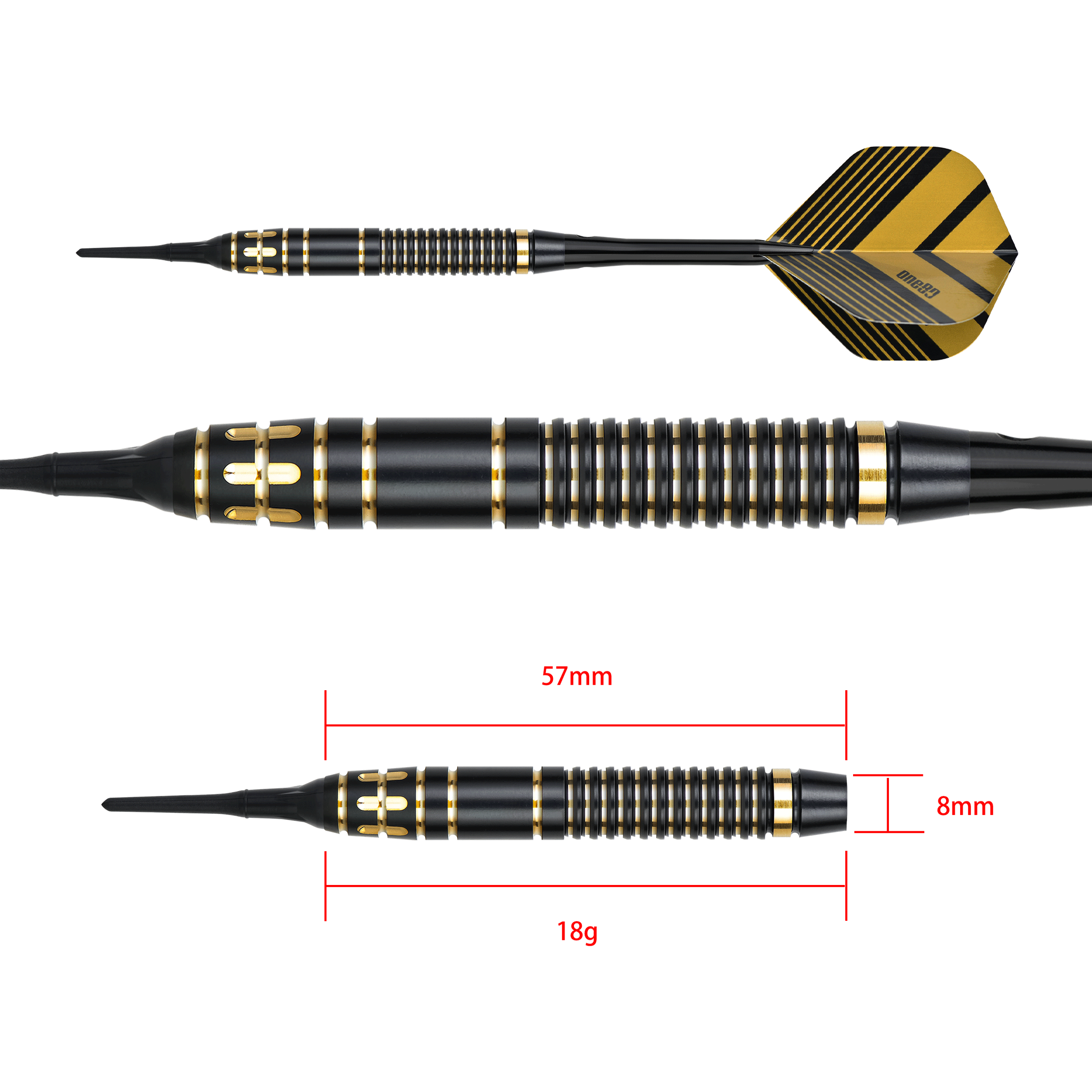 One80 - Mobilizer 01 Brass - Softdart One80 - Mobilizer 01 Brass - Softdart