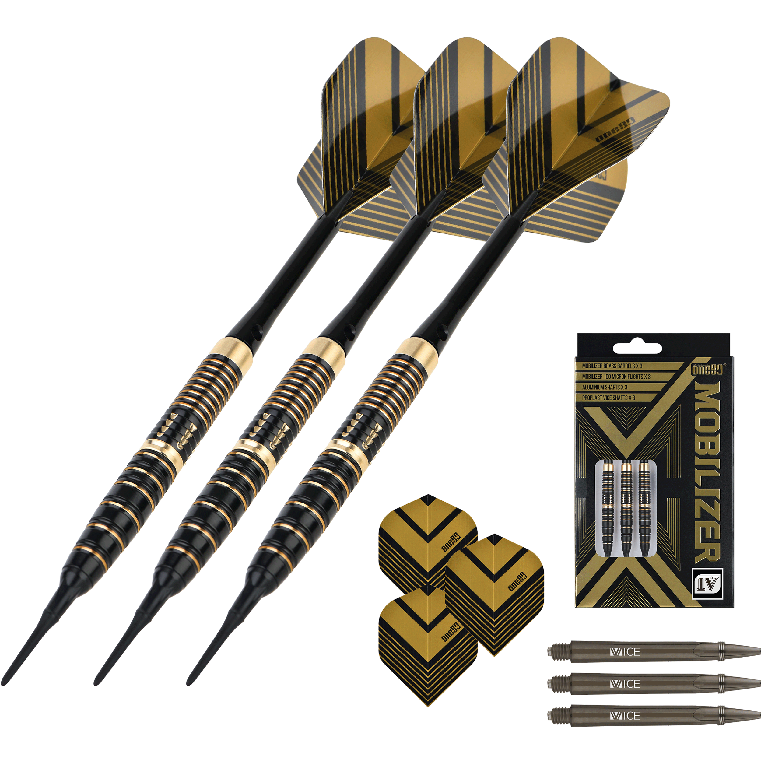 One80 - Mobilizer 04 Brass - Softdart One80 - Mobilizer 04 Brass - Softdart