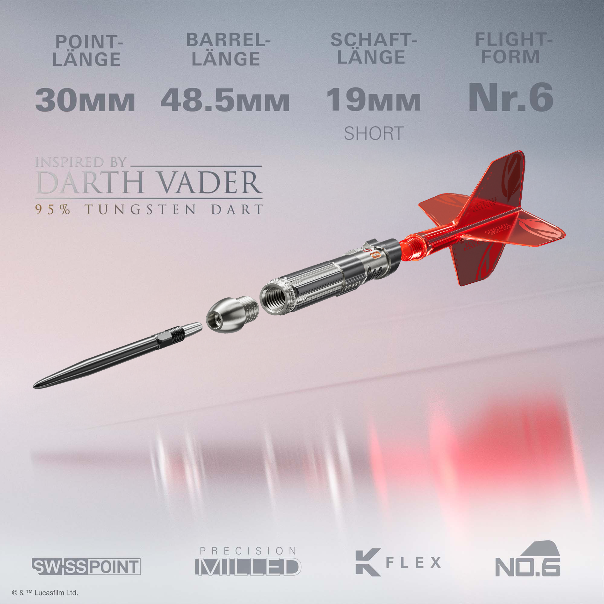 Target - Swiss Point - Darth Vader Light Saber Edition - Steeldart Target - Swiss Point - Darth Vader Light Saber Edition - Steeldart