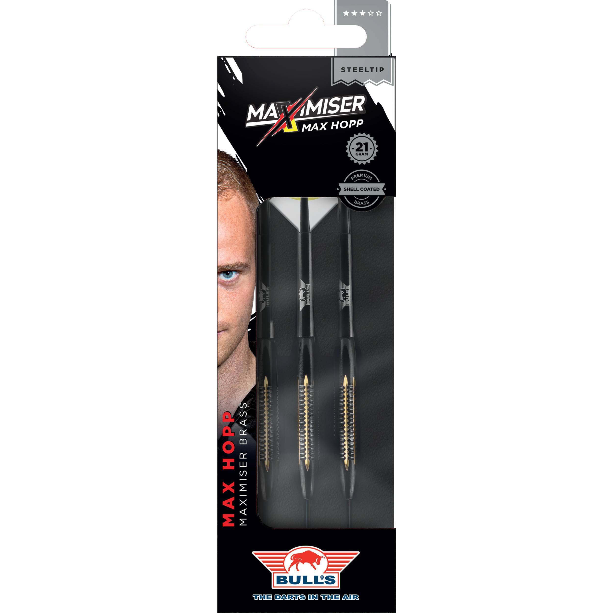 Bull-s-NL-Max-Hopp-Brass-Steeldart-Verpackung Bull's NL - Max Hopp Brass - Steeldart