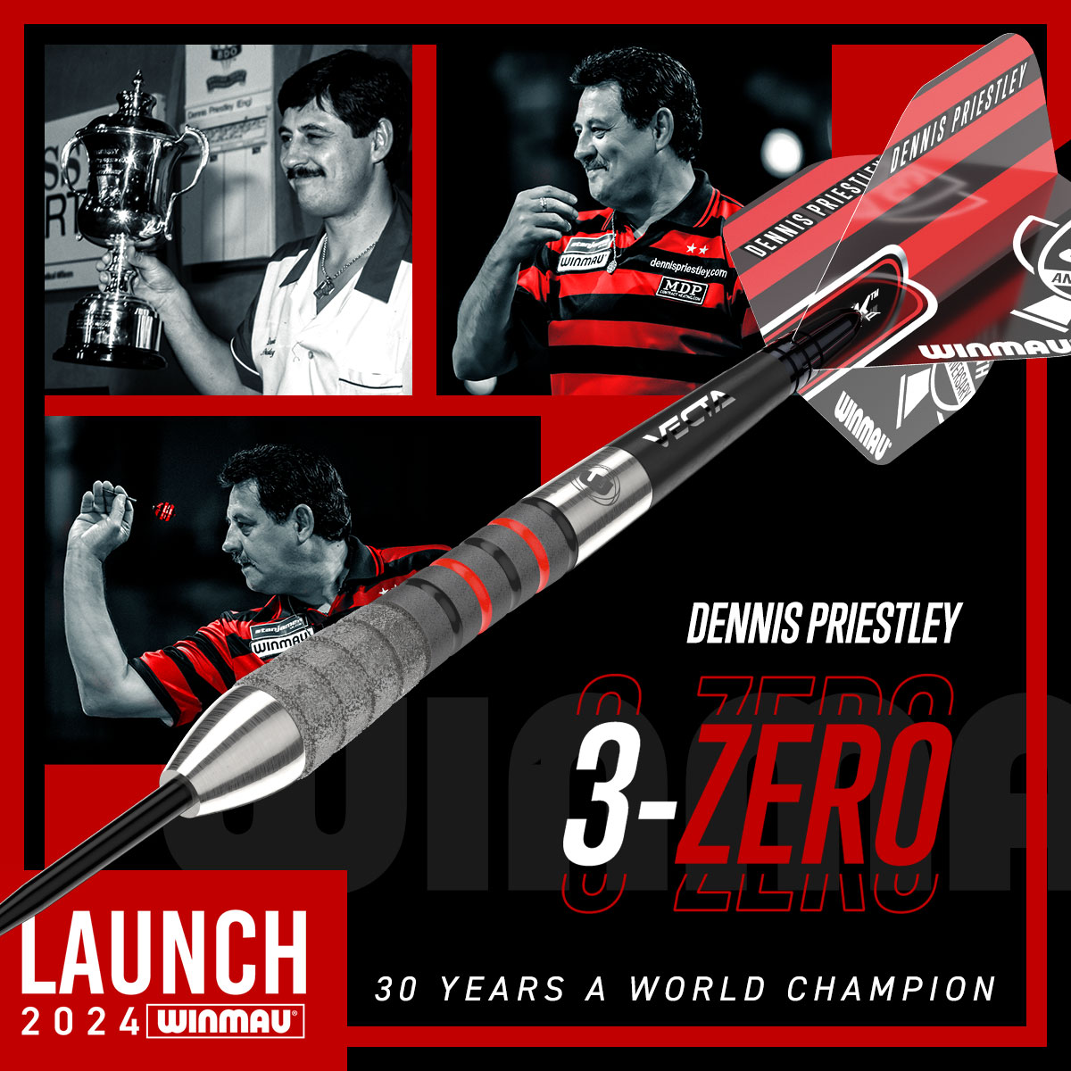 Winmau - Dennis Priestley Diamond 3-Zero - Steeldart Winmau - Dennis Priestley Diamond 3-Zero - Steeldart
