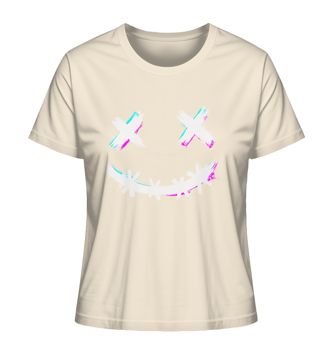 DartSturm - Scary Smile - Weiß - Ladies Organic Shirt