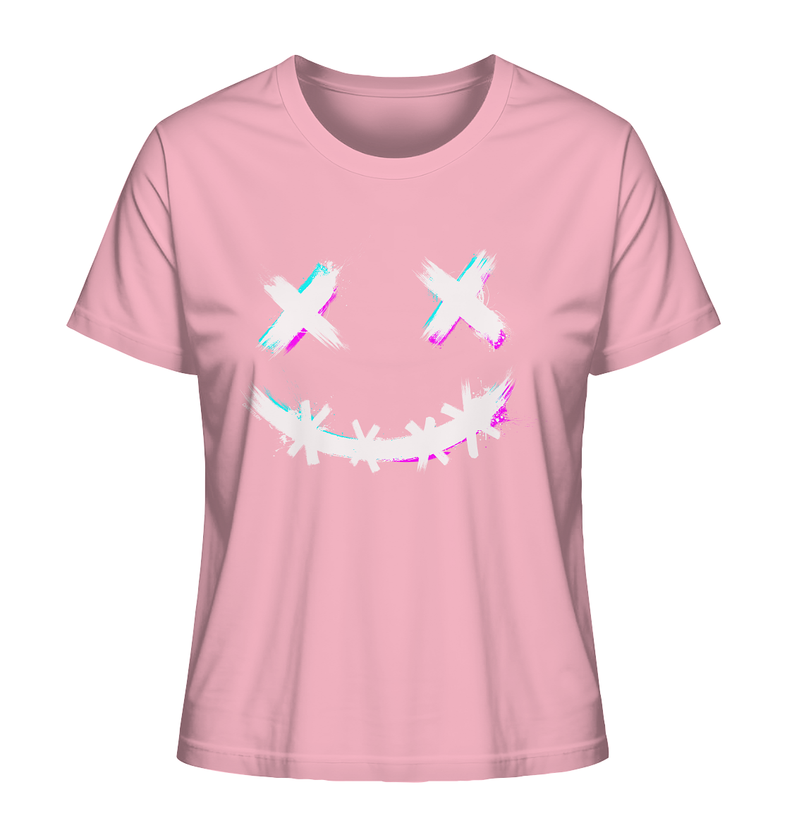 DartSturm - Scary Smile - Weiß - Ladies Organic Shirt DartSturm - Scary Smile - Weiß - Ladies Organic Shirt