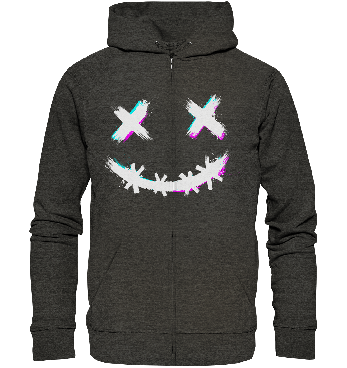 DartSturm - Scary Smile - Weiß - Organic Zipper DartSturm - Scary Smile - Weiß - Organic Zipper