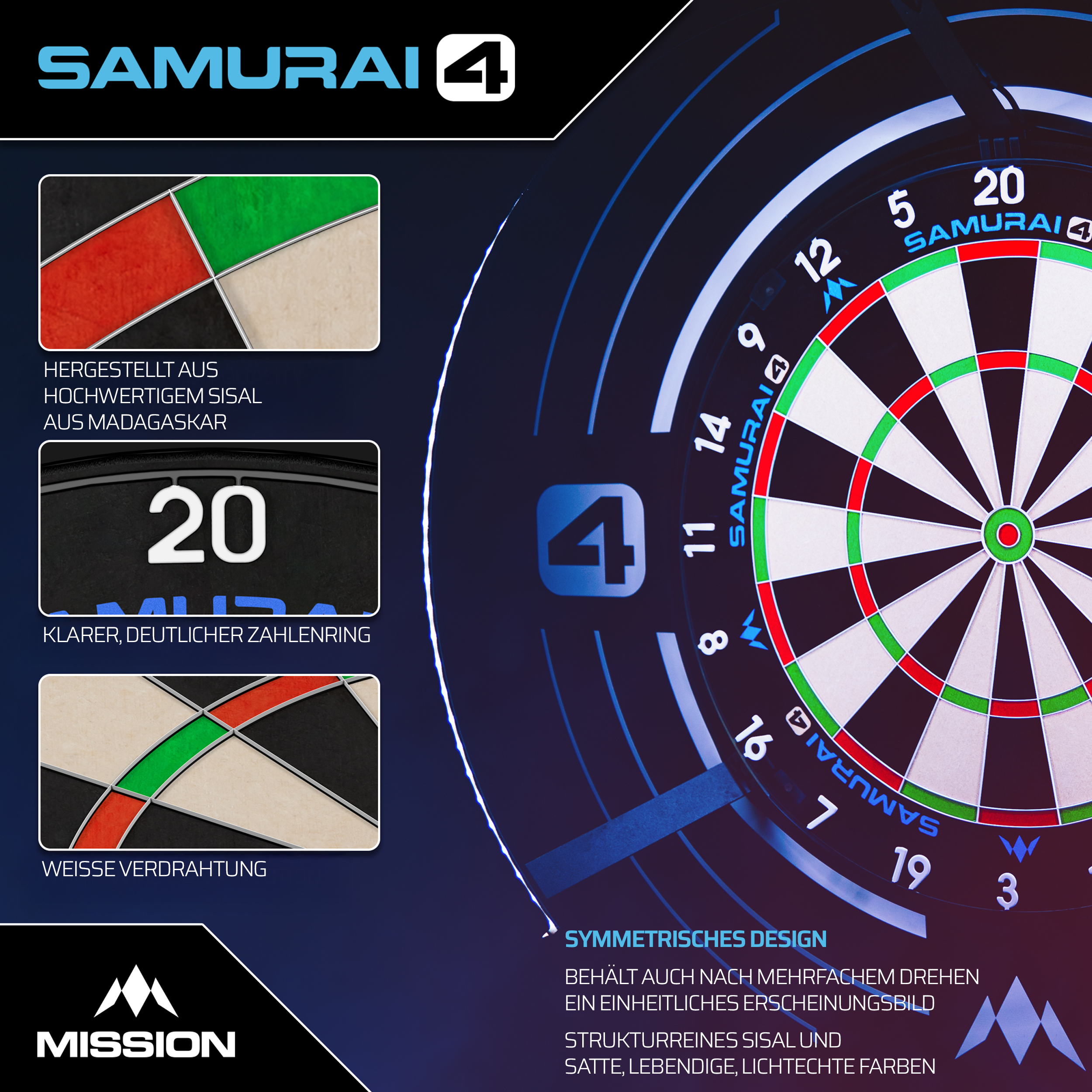 Mission - Samurai 4 Dartboard Mission - Samurai 4 Dartboard