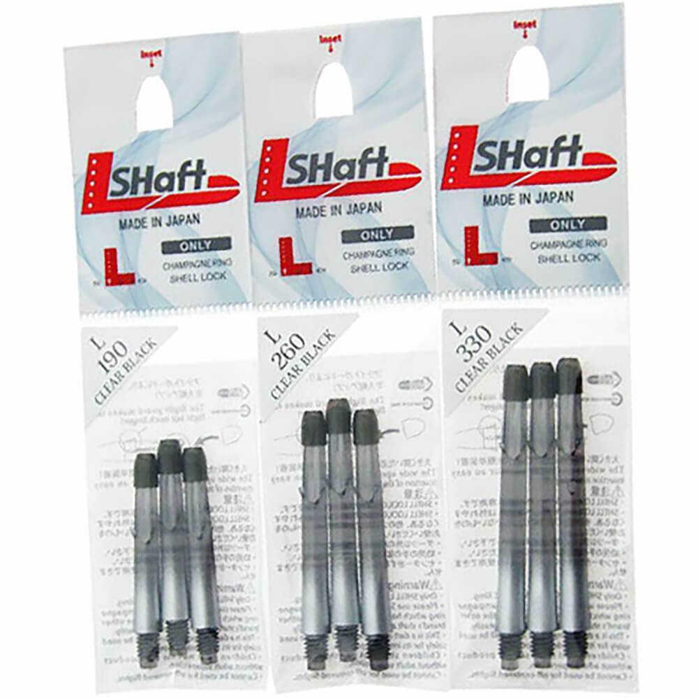 L-Style-L-Shaft-Lock-Straight-TwoTone-Schwarz-Klar-Silber-Verpackung L-Style - L-Shaft Lock Straight TwoTone - Schwarz Klar Silber
