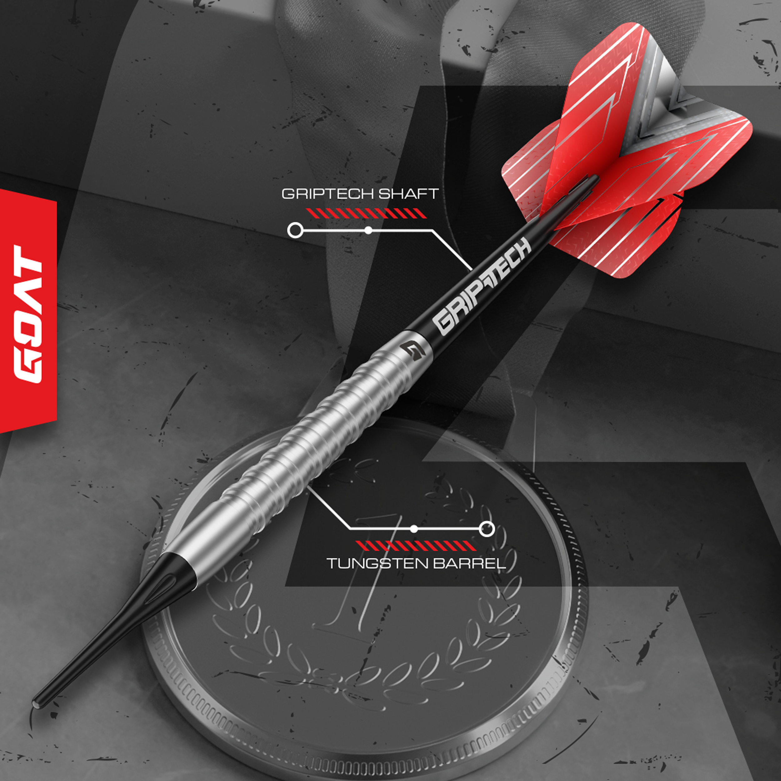 GOAT - Podium Silver 80% - Softdart GOAT - Podium Silver 80% - Softdart