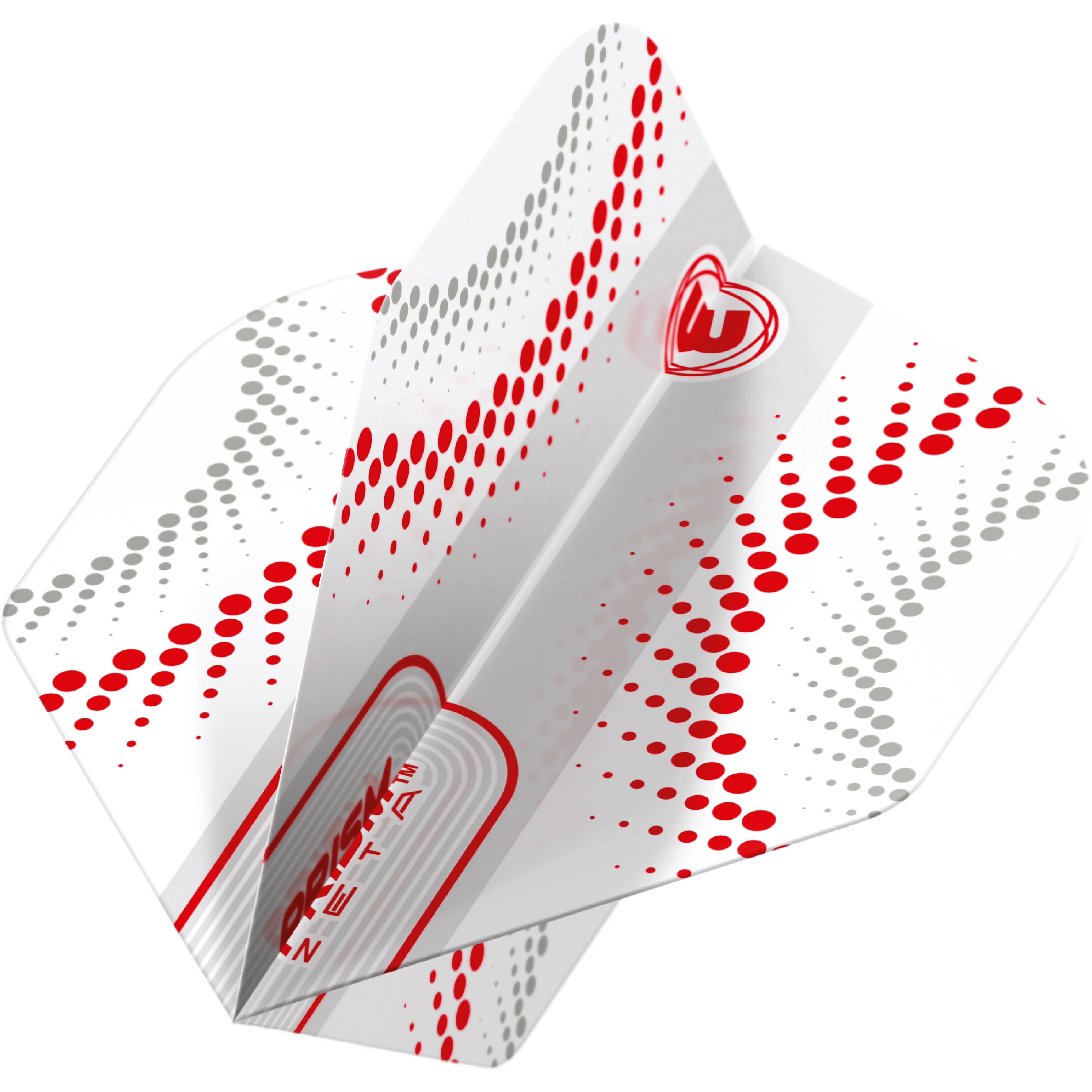 Winmau-Prism-Zeta-White-Swirl-Flight-Standard-Rot-Dynamisch Winmau - Prism Zeta White Swirl Flight - Standard