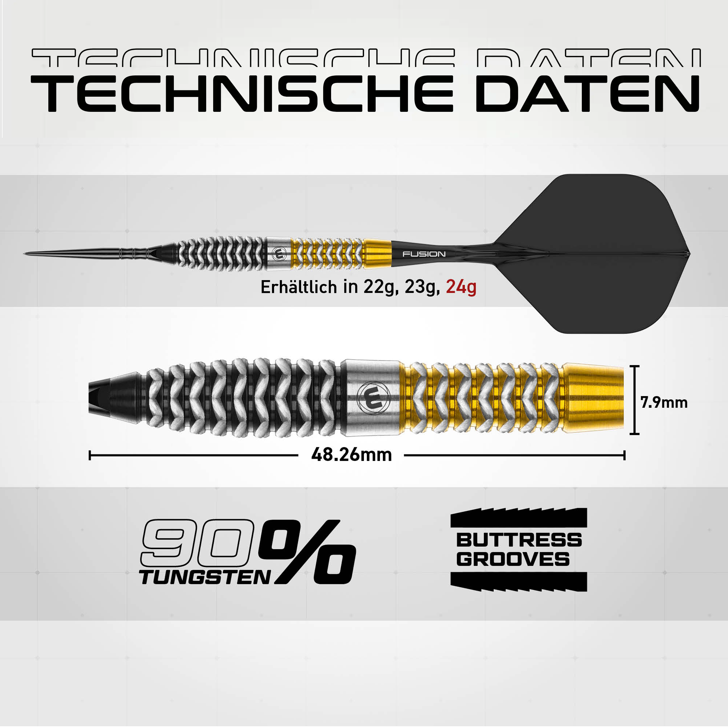 Winmau - Switch Point - Exion Torpedo - Steeldart