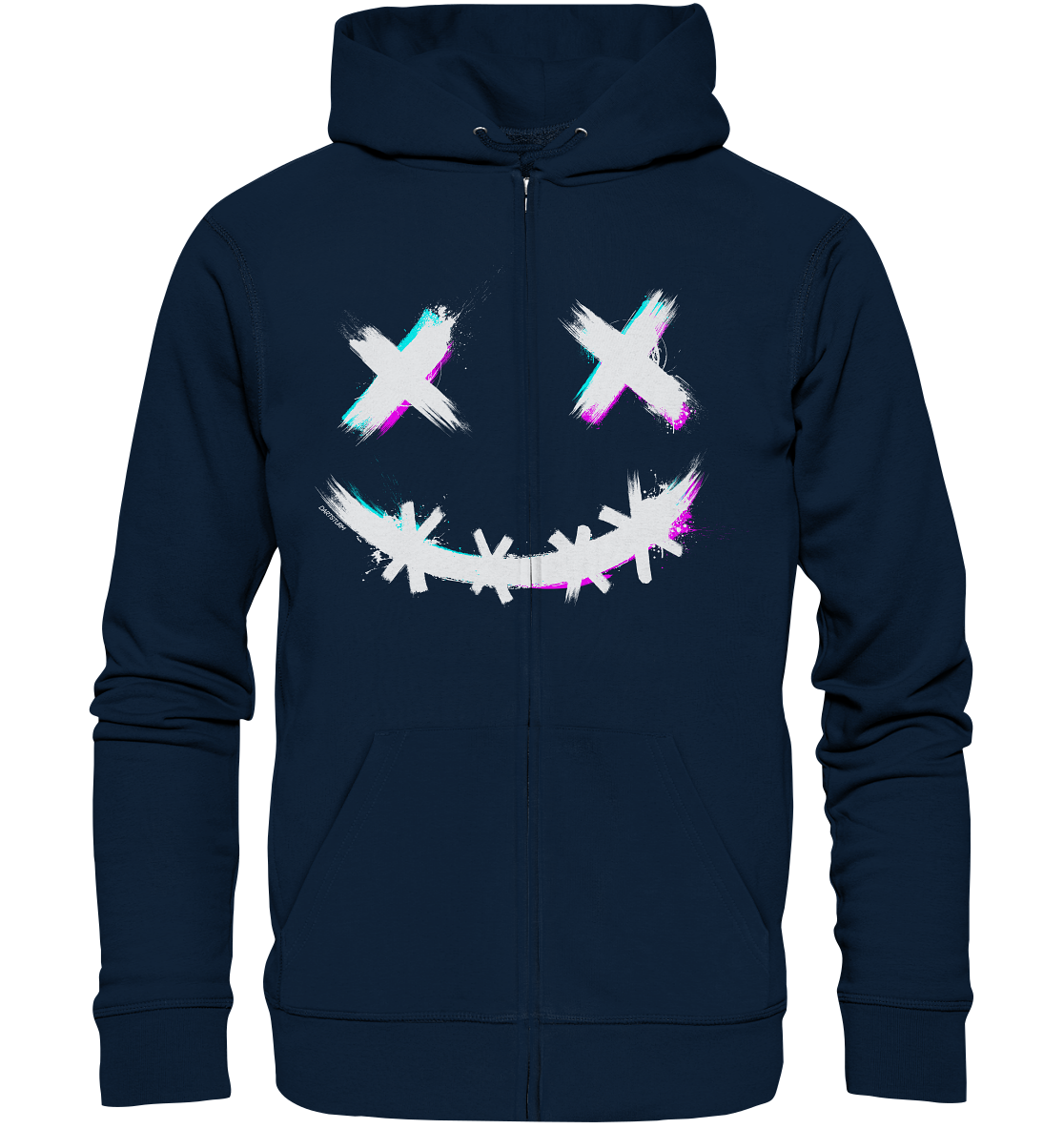 DartSturm - Scary Smile - Weiß - Organic Zipper DartSturm - Scary Smile - Weiß - Organic Zipper
