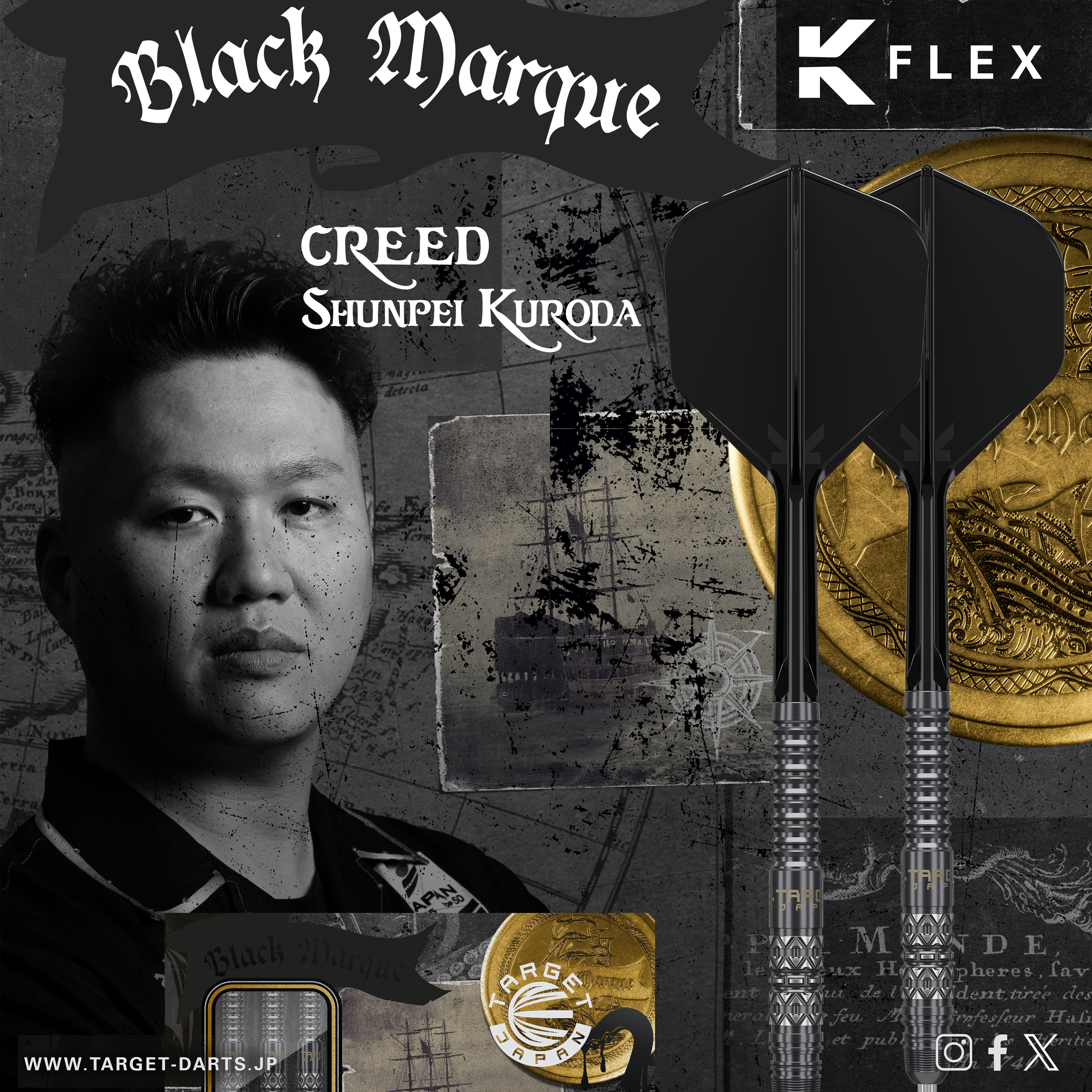 Target Japan - Black Marque Creed - Softdart