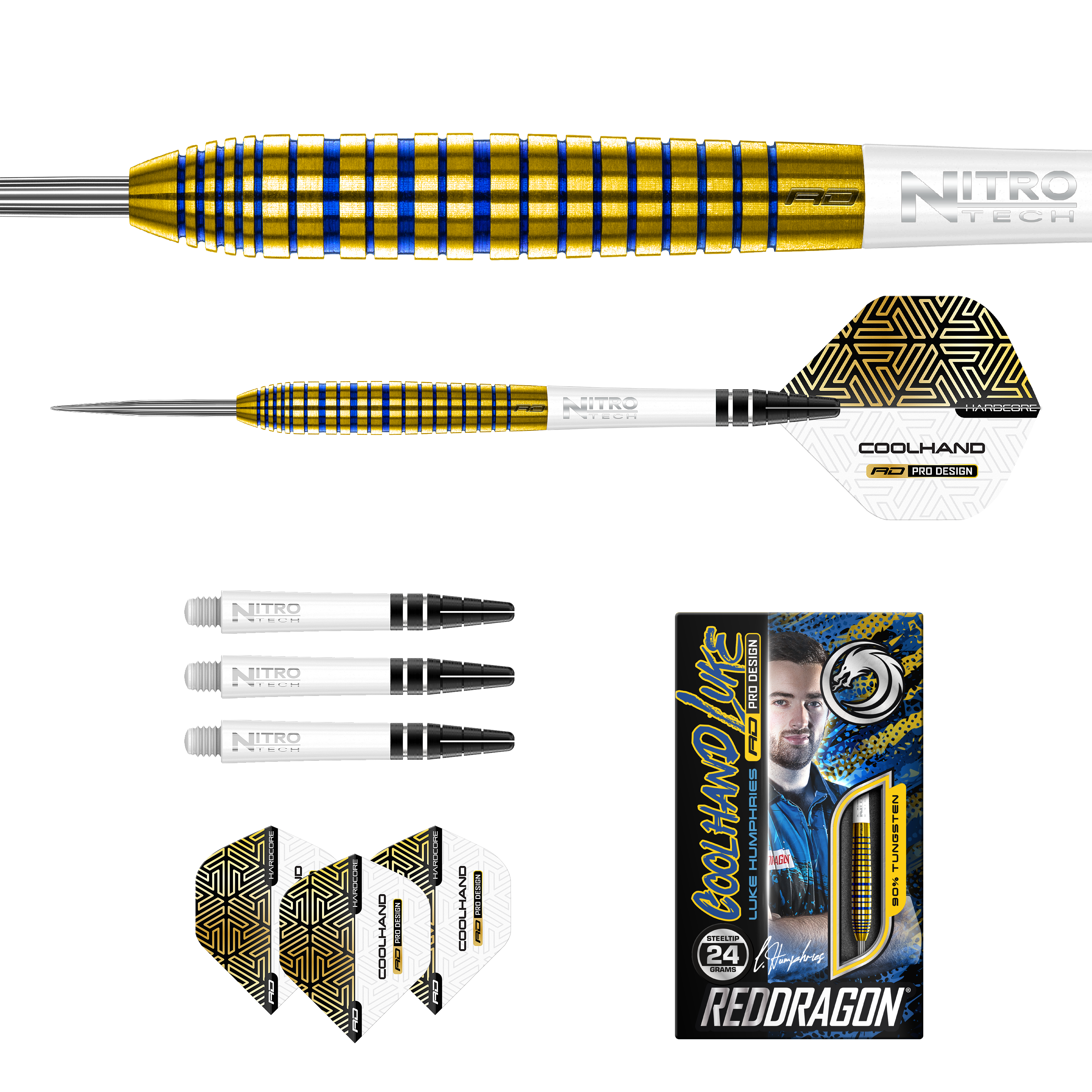 Red Dragon - Luke Humphries TX3 Gold SE - Steeldart Red Dragon - Luke Humphries TX3 Gold SE - Steeldart
