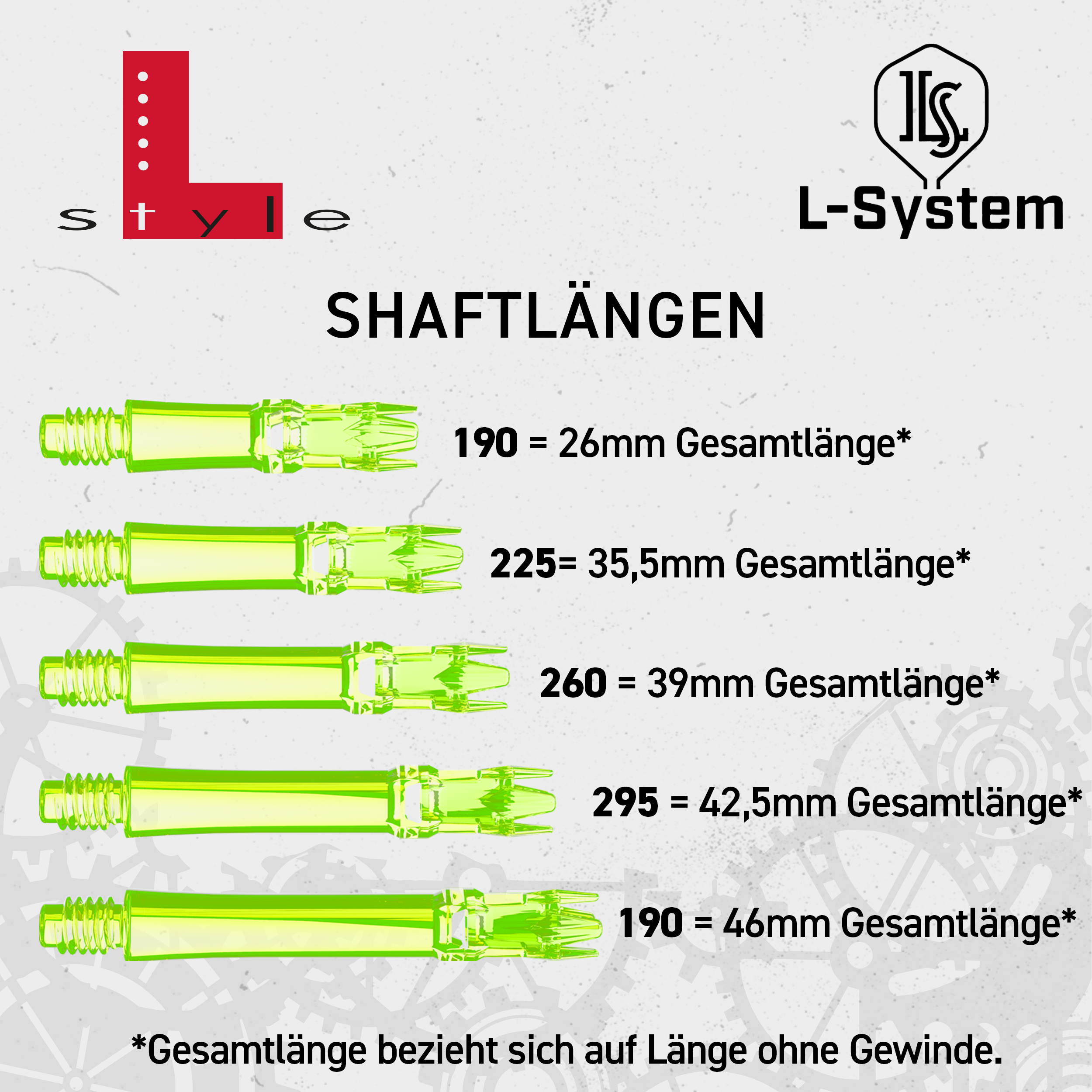 L-Style - L-System Shaft - Clear Neongelb L-Style - L-System Shaft - Clear Neongelb