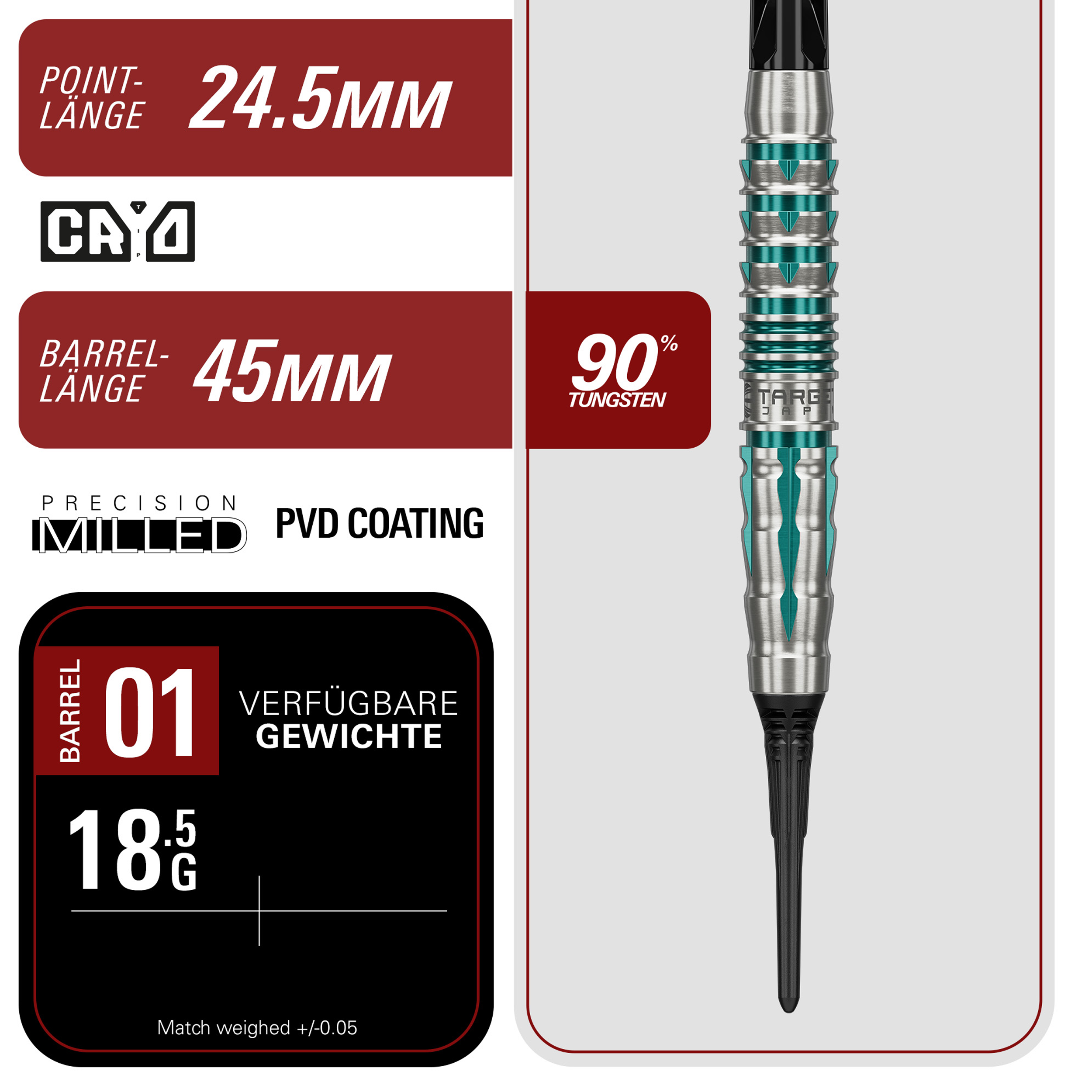 Target Japan - Black Marque Pierce - Softdart Target Japan - Black Marque Pierce - Softdart