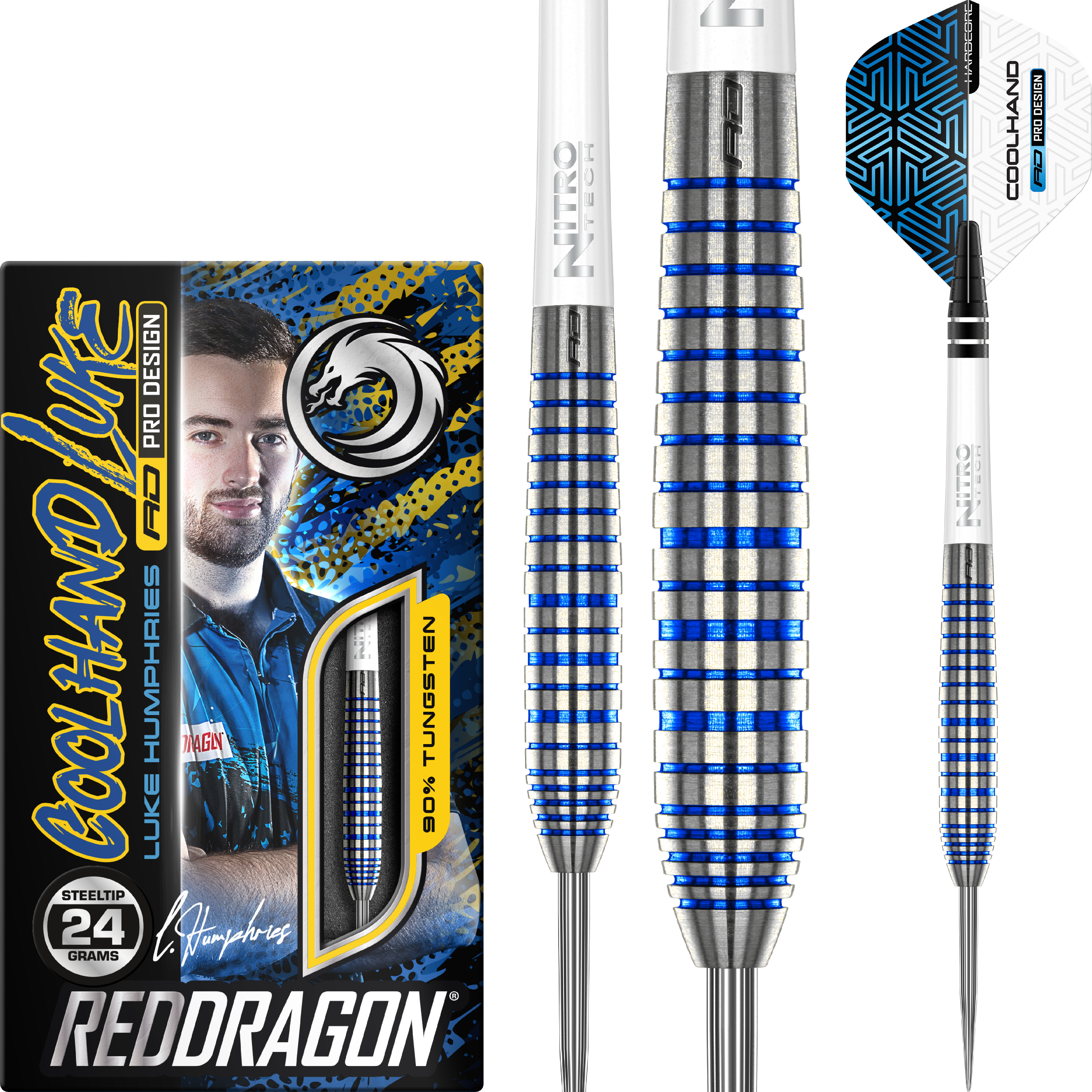 Red Dragon - Luke Humphries TX3 Cool Blue SE - Steeldart Red Dragon - Luke Humphries TX3 Cool Blue SE - Steeldart