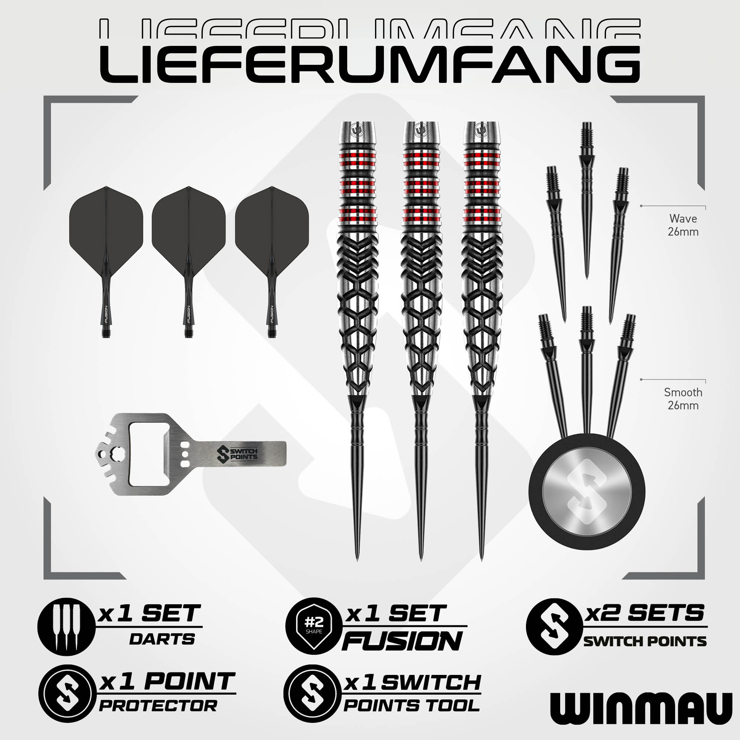 Winmau - Switch Point - Fornax Torpedo - Steeldart Winmau - Switch Point - Fornax Torpedo - Steeldart