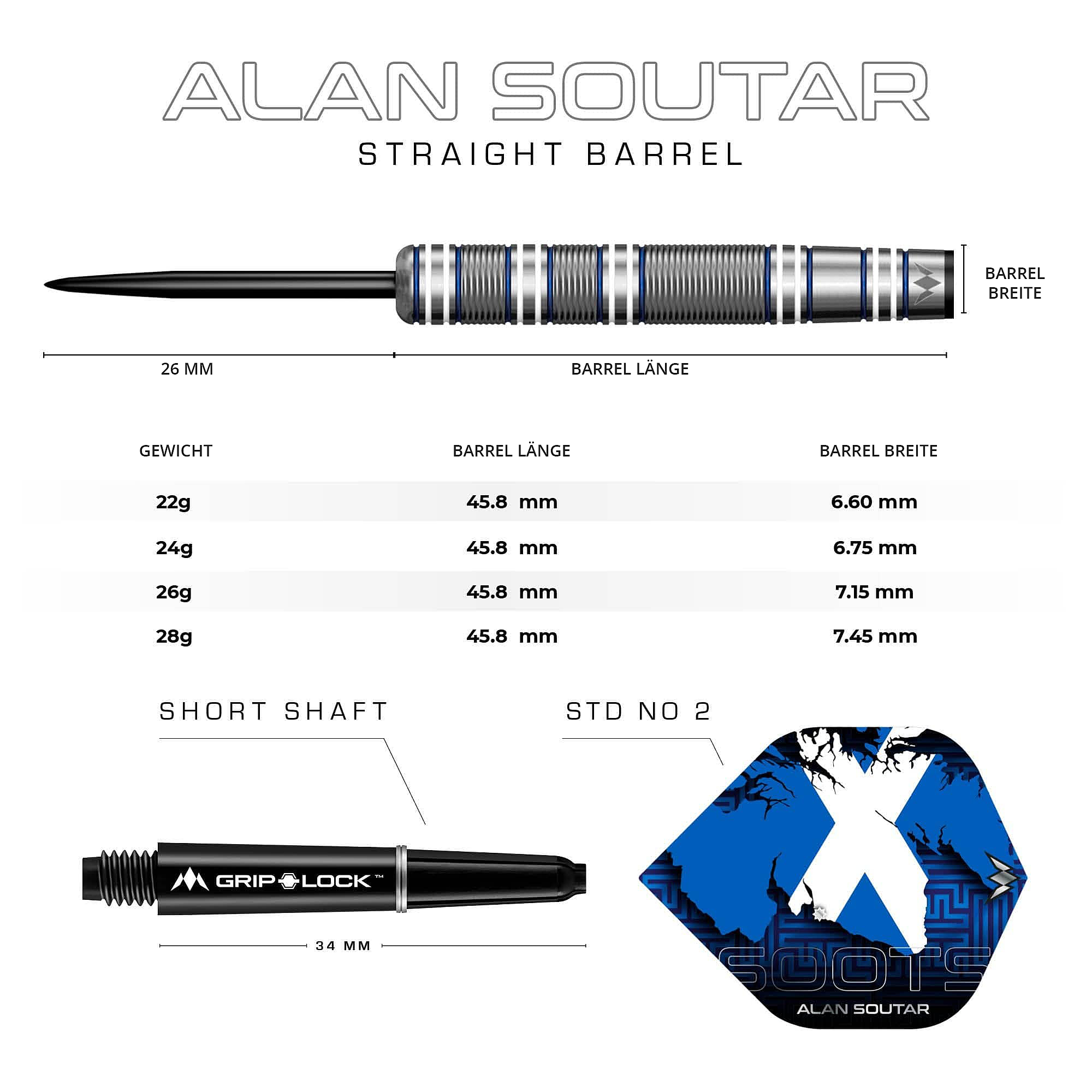 Mission - Alan Soutar Blue & White - Steeldart Mission - Alan Soutar Blue & White - Steeldart