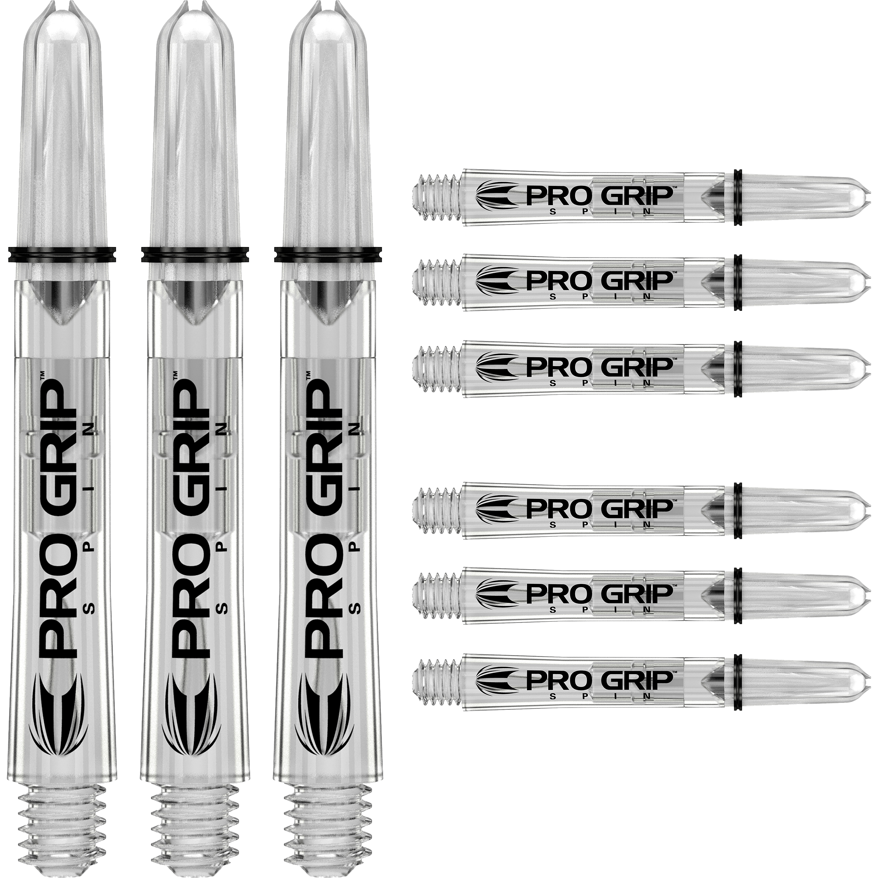 Target - Pro Grip Spin Shaft 3er Set - Transparent Target - Pro Grip Spin Shaft 3er Set - Transparent