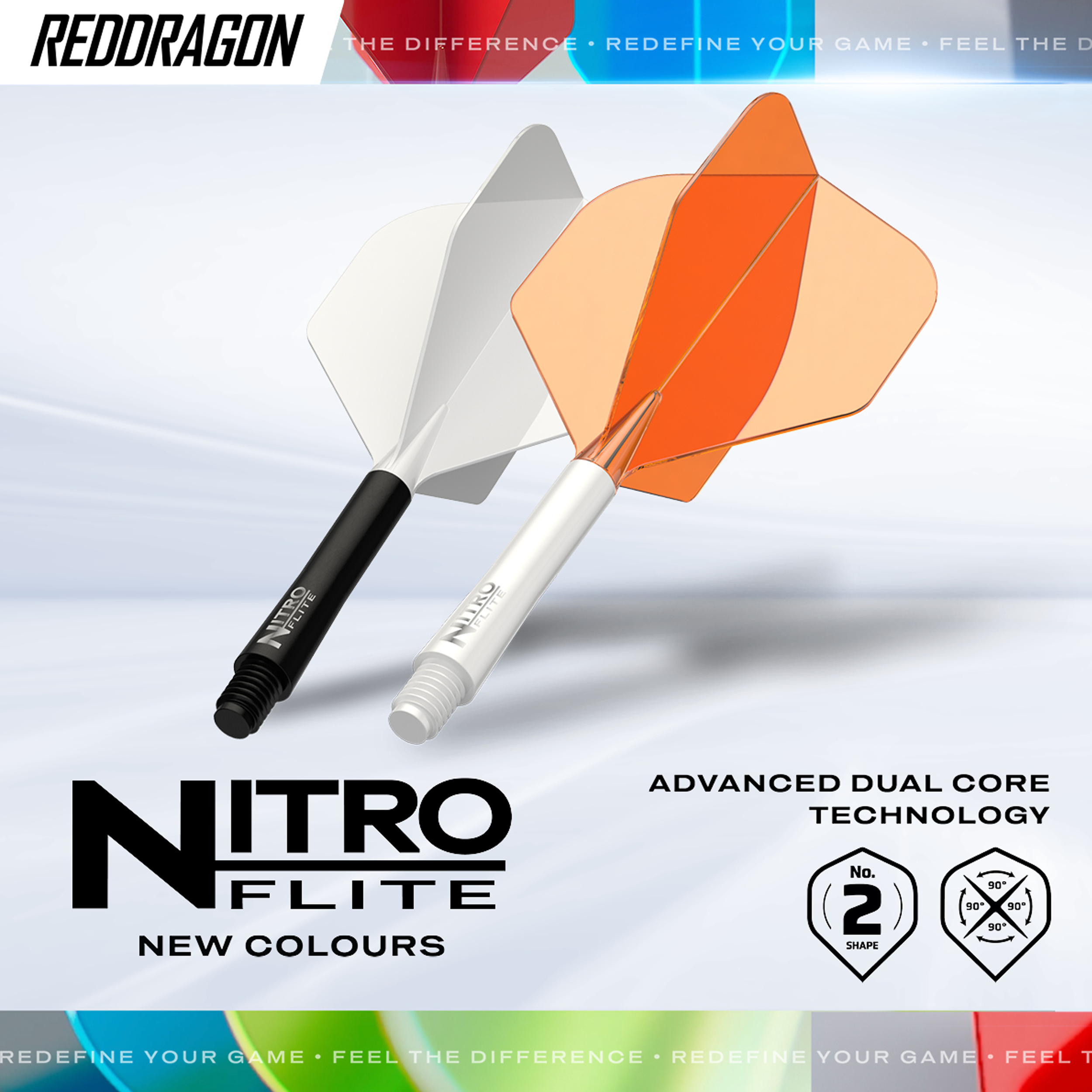 Red Dragon - Nitro Flite Flight Weiß - Orange Red Dragon - Nitro Flite Flight Weiß - Orange